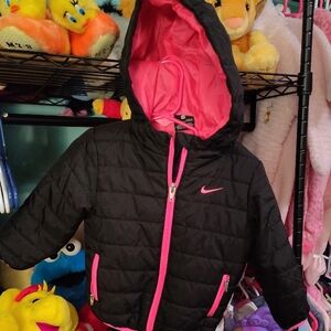 Nike Quilted Jacket with Pink Accents